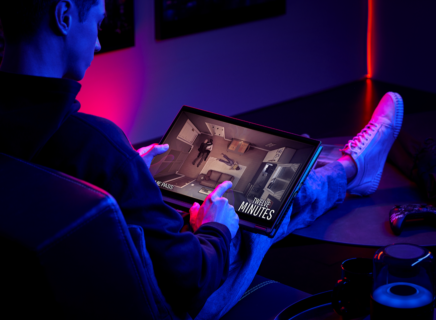 Rog Flow X16 in Tablet Mode Scenario Photo